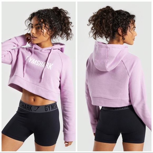 Gymshark | Tops | Gymshark Lilac Pink Cropped Hoodie | Poshmark